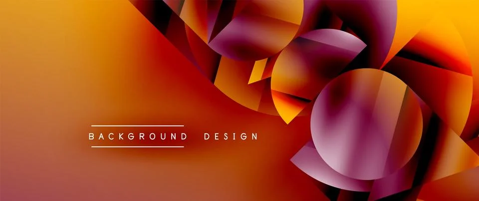 Captivating abstract backdrop composed of interlocking triangles and circles Stock Illustration