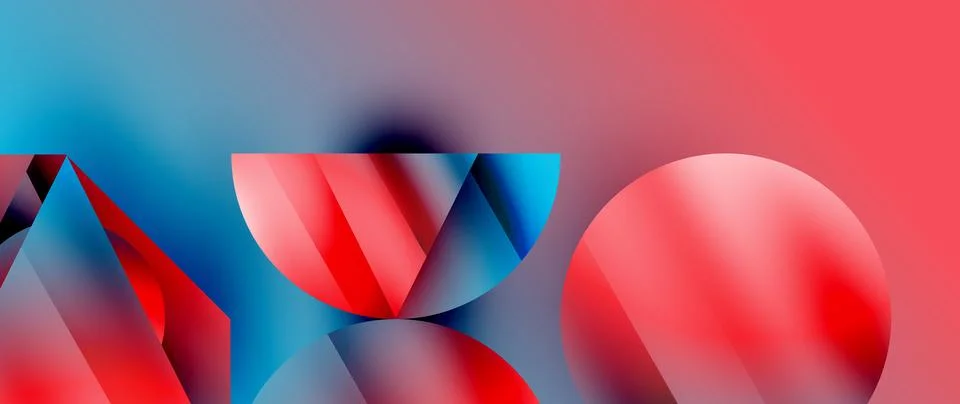 Captivating abstract backdrop composed of interlocking triangles and circles Stock Illustration