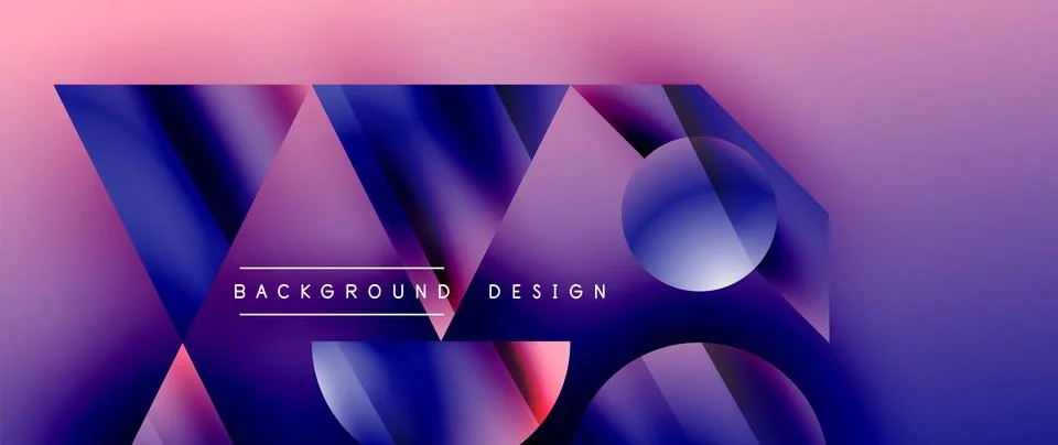 Captivating abstract backdrop composed of interlocking triangles and circles イラスト素材