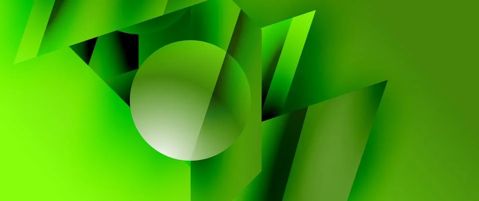 Captivating abstract backdrop composed of interlocking triangles and circles Illustrazione stock
