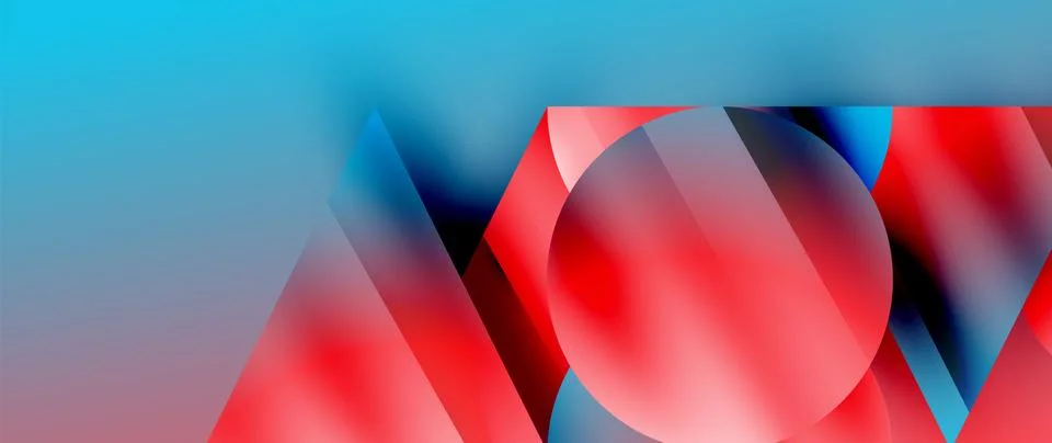 Captivating abstract backdrop composed of interlocking triangles and circles Illustrazione stock