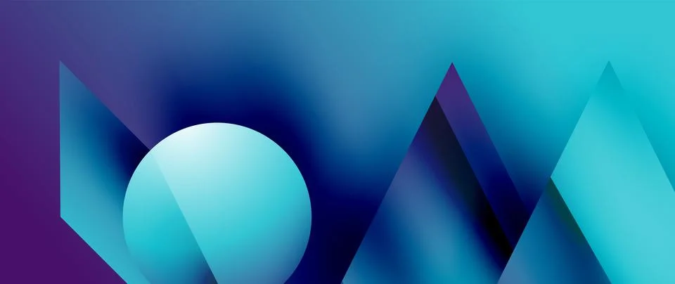 Captivating abstract backdrop composed of interlocking triangles and circles Stock Illustration