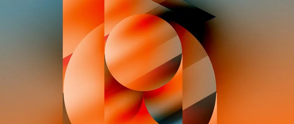 Captivating abstract backdrop composed of interlocking triangles and circles 스톡 일러스트