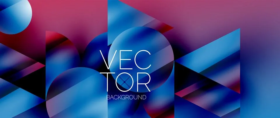 Captivating abstract backdrop composed of interlocking triangles and circles Stock Illustration