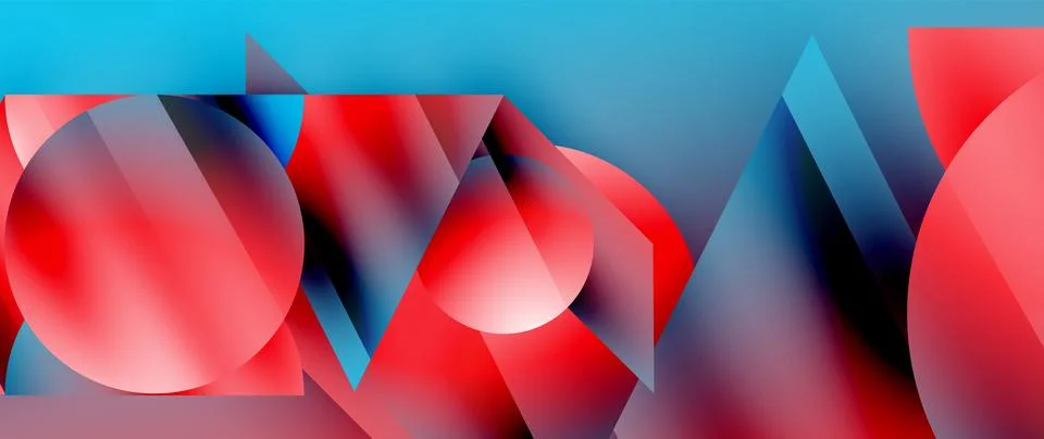 Captivating abstract backdrop composed of interlocking triangles and circles 스톡 일러스트