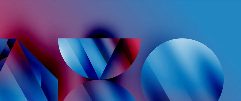 Captivating abstract backdrop composed of interlocking triangles and circles イラスト素材