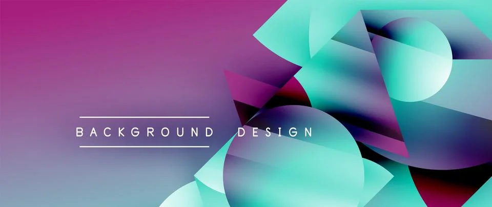 Captivating abstract backdrop composed of interlocking triangles and circles Illustrazione stock