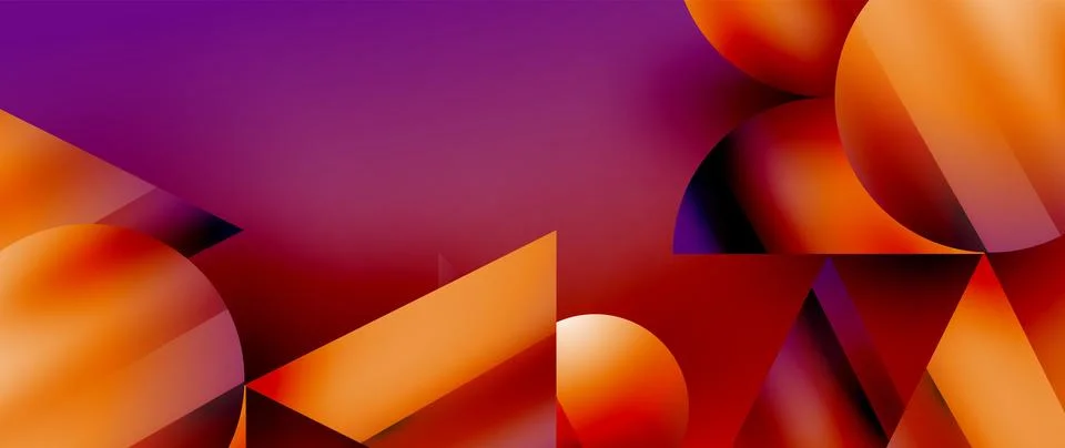 Captivating abstract backdrop composed of interlocking triangles and circles Stock Illustration