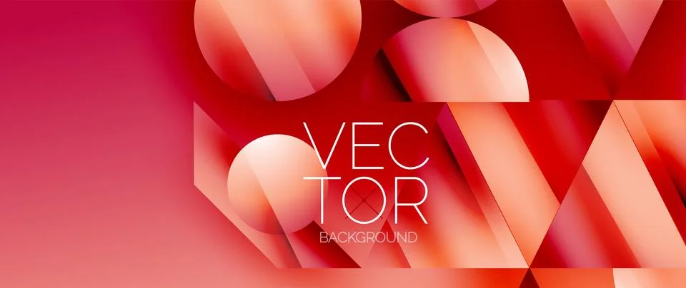 Captivating abstract backdrop composed of interlocking triangles and circles Illustrazione stock