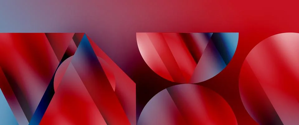 Captivating abstract backdrop composed of interlocking triangles and circles Stock Illustration