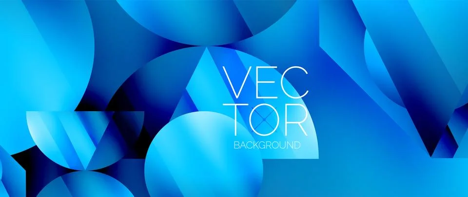 Captivating abstract backdrop composed of interlocking triangles and circles Stock Illustration