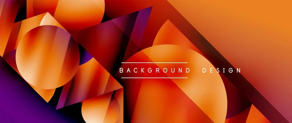 Captivating abstract backdrop composed of interlocking triangles and circles Stock Illustration
