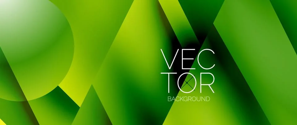 Captivating abstract backdrop composed of interlocking triangles and circles Illustrazione stock