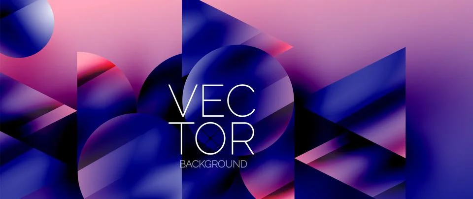 Captivating abstract backdrop composed of interlocking triangles and circles イラスト素材