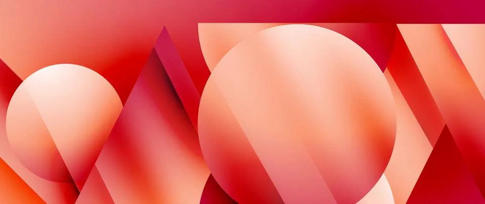 Captivating abstract backdrop composed of interlocking triangles and circles Stock Illustration