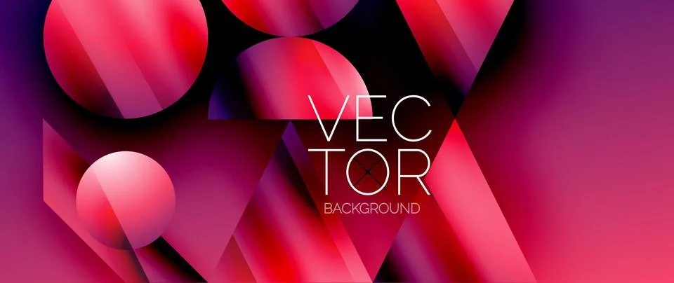 Captivating abstract backdrop composed of interlocking triangles and circles Stock Illustration