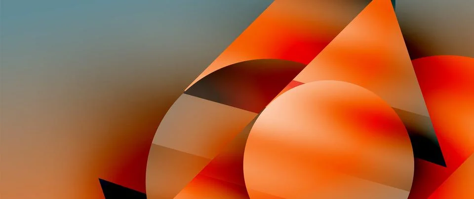 Captivating abstract backdrop composed of interlocking triangles and circles 스톡 일러스트