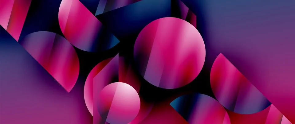 Captivating abstract backdrop composed of interlocking triangles and circles Stock Illustration