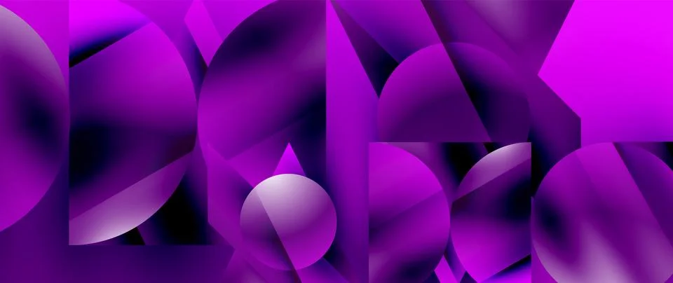 Captivating abstract backdrop composed of interlocking triangles and circles Stockillustratie