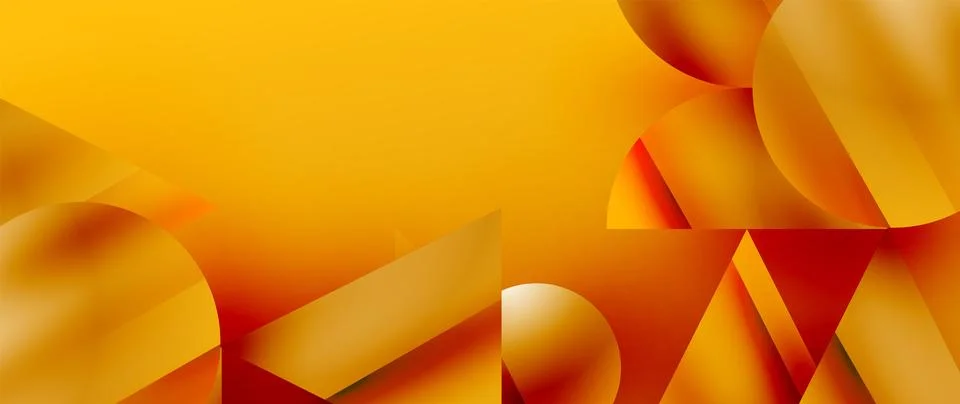 Captivating abstract backdrop composed of interlocking triangles and circles Stock Illustration