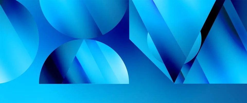 Captivating abstract backdrop composed of interlocking triangles and circles Stock Illustration