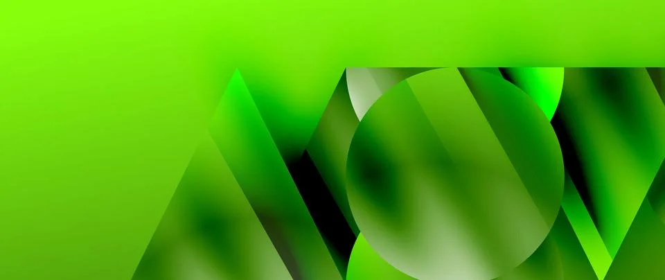 Captivating abstract backdrop composed of interlocking triangles and circles Stock Illustration