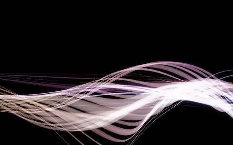 A captivating abstract composition featuring luminous, flowing lines agains.. Stock Illustration