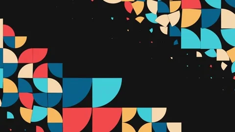 Captivating abstract geometric background featuring a mosaic of vibrant shades 스톡 동영상 275500330