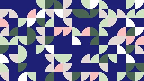 A captivating abstract geometric pattern featuring circular shapes in soft .. Stock Illustration