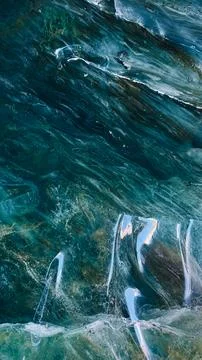 Captivating Abstract Ocean Waves with Rich Textures and Vibrant Colors Imme.. Foto stock