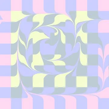 Captivating Abstract Pastel Vortex Distorted Grid of Dynamic Geometry Stock Illustration