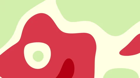 Captivating abstract pattern of red, beige, and green shapes. Stock Footage 324950894