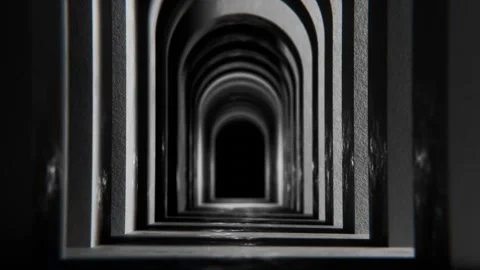 Captivating abstract tunnel with dynamic lighting effects for VJ loops Stock Footage 292096152