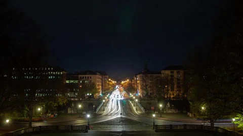 Captivating Aerial Night View of Munich - City Lights Timelapse Stock Footage 309539154