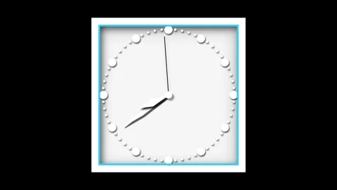 Captivating analogue clock time-lapse showing fast hand movement and time p.. Stock Footage 309018134