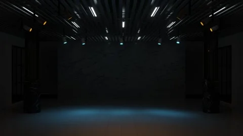 A captivating and dynamic video loop showcasing an empty room with changing.. Video stock 332149747