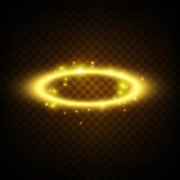 A Captivating and Glowing Circular Light Effect is Enhanced with Beautiful Stock Illustration