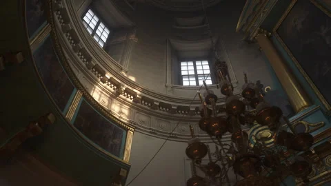 A Captivating and Intriguing Interior View of an Ornate Church Setting Vidéo 303816395