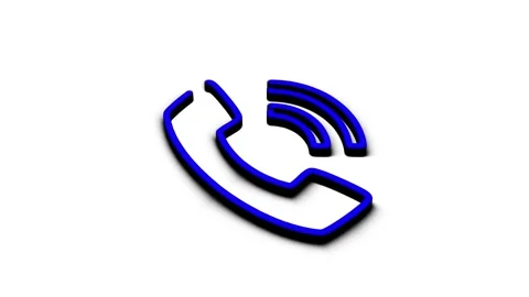 A captivating animation of a blue phone icon with an incoming call signal o.. Stock Footage 341228704