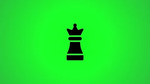 A captivating animation of a chess queen piece, rotating and then settling .. Video stock 346496248