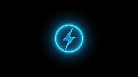 A captivating animation featuring a vibrant blue lightning bolt, symbol of .. 库存影片 346490767