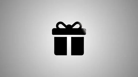 A captivating animation of a gift box icon gracefully spinning and then set.. Stock Footage 346491147