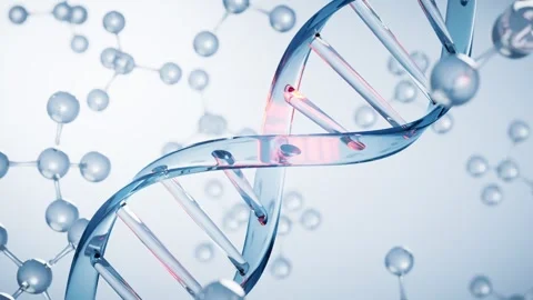 A captivating animation showcasing a spinning dna helix structure against a.. Stock Footage 327345208
