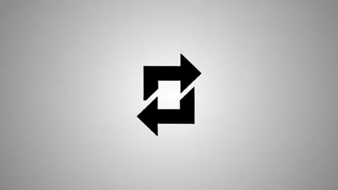 A captivating animation of a square-shaped arrow icon, transitioning from a.. Video stock 346490951