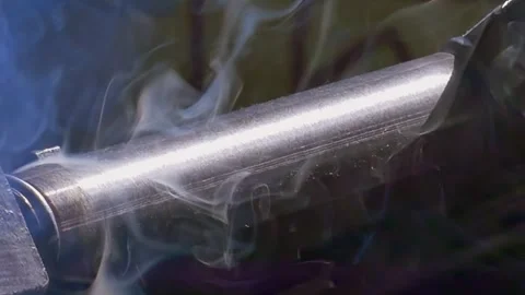 Captivating Argon Welding Robot Creating Metal Masterpieces in Slow Motion Stock Footage 340486675