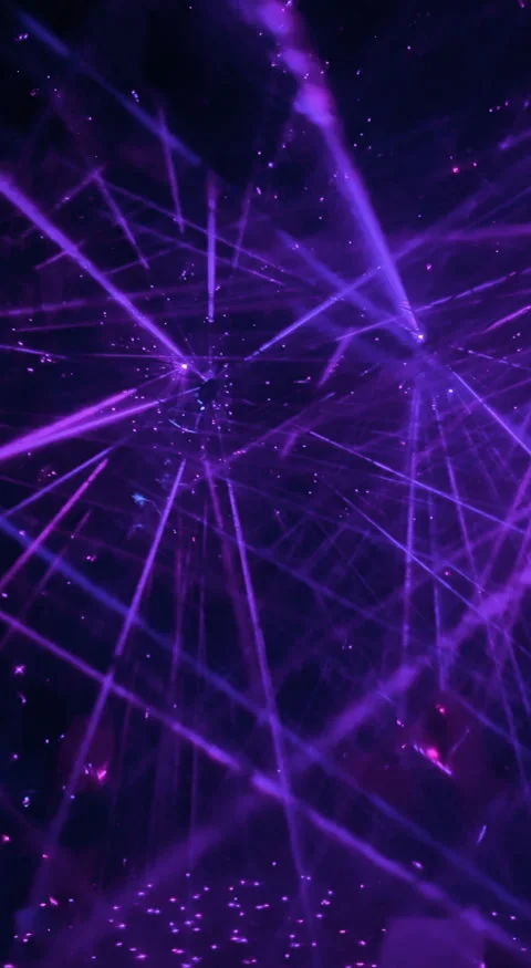 A captivating array of purple lighting converging in dynamic patterns Stock-Footage 327036037