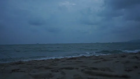 Captivating Beach Timelapse from Dawn to Bright Daylight Stock Footage 244754215