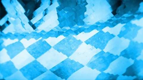 A captivating blue and white checkered pattern Stock Footage 303761975