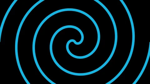 Captivating blue spiral twisting and growing against a dark backdrop, forming a Stock Footage 320314870