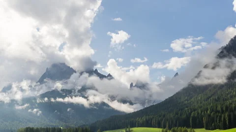 Captivating Cloud Timelapse in 4k Over Rotwand in the Dolomites, Italy Stock Footage 277869205